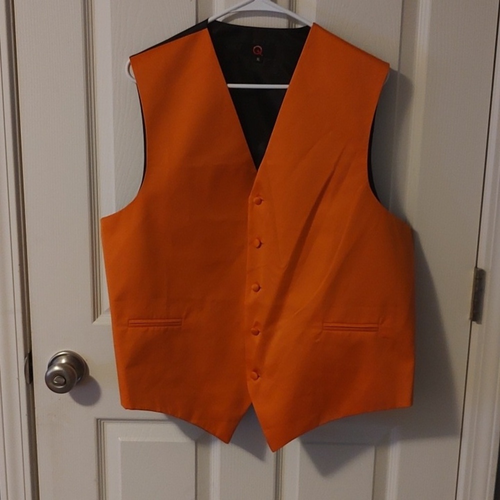 Orange Button-Up Vest